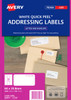 Avery Address Labels with Quick Peel for Laser Printers, 64 x 33.8 mm, 2400 Labels (959029 / L7159)