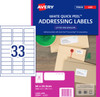 Avery Address Labels with Quick Peel for Laser Printers, 64 x 24.3 mm, 3300 Labels (959060 / L7157)