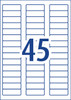 Avery Address Labels with Quick Peel for Laser Printers, 58 x 17.8 mm, 4500 Labels (959061 / L7156)