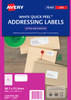 Avery Address Labels with Quick Peel for Laser Printers, 38.1 x 21.2 mm, 6500 Labels (959071 / L7651)