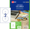 Avery White CD Labels for Laser Printers, 117 mm diameter, 50 Labels (960101 / L7676)