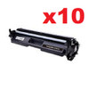 10 x Compatible HP 17A Black Toner Cartridge - 1,600 pages