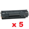 5 x Compatible HP No.36A Toner Cartridge - 2,000 pages