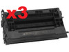 3 x Compatible HP No. 37A Black Toner Cartridge - 11,000 pages