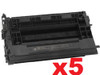 5 x Compatible HP No. 37A Black Toner Cartridge - 11,000 pages