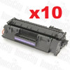 10 x Compatible HP No. 80A Toner Cartridge (CF280A) - 2,700 pages