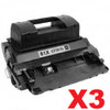 3 X Compatible HP No. 81X Black Toner - 25,000 pages
