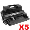 5 X Compatible HP No. 81X Black Toner - 25,000 pages