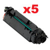 5 x Compatible HP No.83A Black Toner Cartridge - 1,500 pages