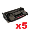 5 x Compatible HP No. 87X Toner Cartridge - 18,000 pages