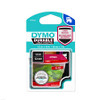 Dymo D1 Durable Lable White on Red 12mm x 3m