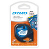 Dymo LetraTag Plastic Tape 12mm x 4m White - 2 pack