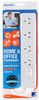 Jackson 4 Outlet Surge Protected Powerboard with Master Switch - 90cm Lead / White
