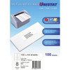 Unistat Printable Label 105 x 74mm 8 per Page Box100