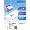 Unistat Printable Label Back Slit 297 x 210mm 1 per Page Box100