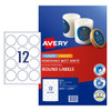 Avery Label Removeable Matt Round L7104 60mm 12 Up Pack 10