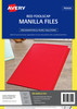 Avery Manilla Folder Red Foolscap Pack of 20