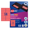 Avery LIP Label 14UP Coral Pack of 5 (99.1 x 38.1 mm)