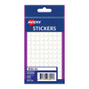 Avery White Dot Stickers, 8 mm diameter, Pack 624 Box of 10 (932001)