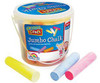 Chalk Jumbo Coloured Colorfic 104452 Chalk it Up 20 sticks in Clear tub with carry handle