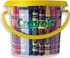 Crayons Crayola 522048 Deskpack 48 in Clear Bucket with Yellow Handle Assorted Colours