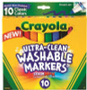 Marker Crayola Washable Ultra Clean Broadline Classic 587851 Pack 10