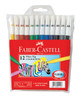 Marker Pen Fibre Tipped Washable Faber Castell 50155112 Wallet of 12 Assorted Colours