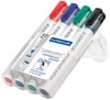 Whiteboard Marker Staedtler Bullet Point 351WP4 Wallet 4 Assorted