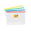 Clear Case B4 Document with Plastic coloured zip Marbig 9009099 Assorted