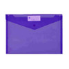 Document Wallet A4 Doculope with Button PP Polyprop Marbig 2015019 Purple