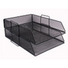 Document Tray A4 Italplast Metal Mesh Black I351