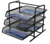 Document Tray Italplast Metal Mesh 3 Tier I340 Black