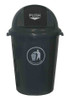 Waste Bin Heavy Duty with Swing Top Lid 80 Litre Italplast I457 Grey PICK UP ONLY