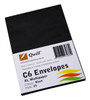 Envelope C6 Quill XL Multi Office Black Pack 25