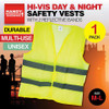 Safety Vest Fluorescent Yellow One Size Fits Most Handy Hardware 141791