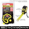 Tape Measure Handy Hardware 7.5M 73795 Ergonomic Black and Yellow