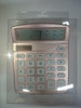 Calculator Desktop Solar 12 Digit dot dot dash DE001RG Rose Gold / Grey on White buttons