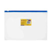 Clear Case A4 Document with Plastic coloured zip Marbig 9008001 Blue