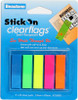 Stick On Clearnote Flags Beautone 12 x 45mm Assorted Colours 15600 Pack 5