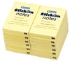 Stick On Notes Beautone 50 x 76mm Yellow 11020 Pack 12