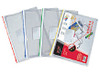 Transparent File Bag A4 Zip PVC 25mm Gussetted Deli / Razorline  Pack 12 5586