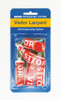 Visitor Lanyards Kevron ID1046SV5 White on Red Pack of 5