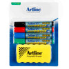 Whiteboard Starter Kit Artline 577 with Magnetic Eraser and 4 Markers