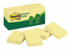 Post It Note 3M 653 RP 34.9mm x 47.6mm Recycled Yellow Pack 12