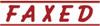 Stamp Shiny SEN9062 Solid Text Red FAXED