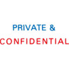 Stamp XStamper Self Inking 2010 Red and Blue Ink Private Confidential