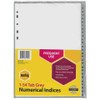 Divider A4 Marbig PP 1 To 54 Grey 35140