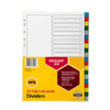 Divider A4 Marbig PP 20 Multi Coloured Tabs 35022