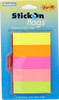 Index Flags Premium Beautone Stick On 13501 Neon 25mm x 76mm Hangsell Pack 5 Pads 50 on Thumb Holder
