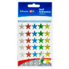 Label Quik Stik Flat Pack Star Multi Colour Pack of 150 Labels Assorted